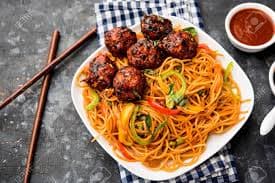 Veg Manchurian Noodles